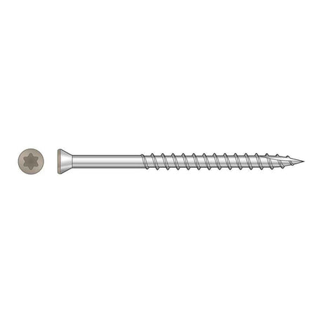 Simpson Strong-Tie S07225FTPBR05 (#7 x 2-1/4") Trim-Head Screw, 6-Lobe Drive T-15 Type 305, Brown 05 (350 Pack)