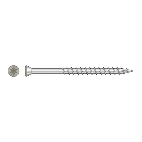 Simpson Strong-Tie S07225FTPGR (#7 x 2-1/4") Trim-Head Screw, 6-Lobe Drive T15 Type 305, Gray (350 Pack)