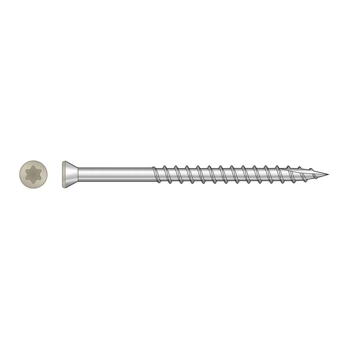 Simpson Strong-Tie S07225FTPTN Strong-Drive (#7 x 2-1/4") Trim-Head Screw T15 Type 305 Tan (350 Pack)