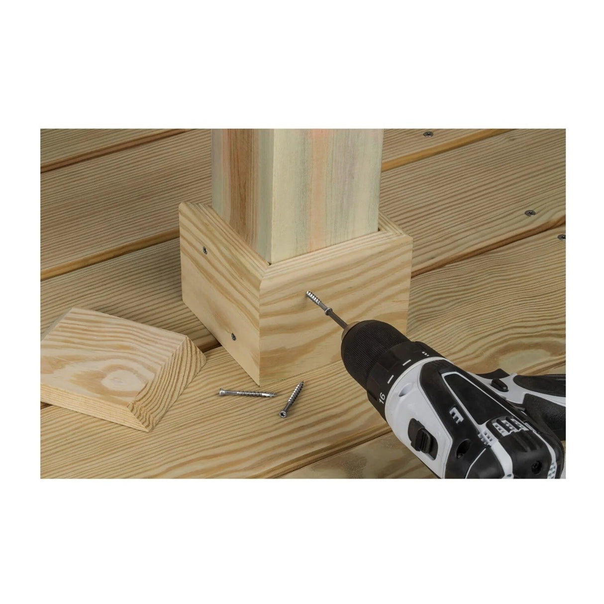 Simpson Strong-Tie S07225FTPWH01 Strong-Drive (#7 x 2-1/4") Trim-Head Screw, 6-Lobe Drive T-15 Type 305, White (350 Pack) - 2