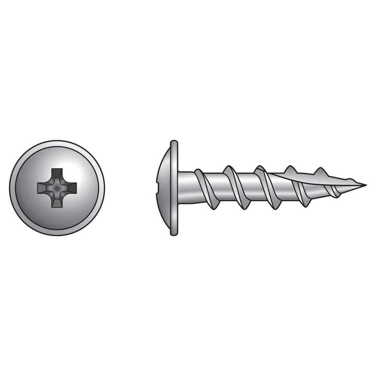 Simpson Strong-Tie S08C075KQM (#8 x 3/4", #2) Wire-Lath Modified Truss-Head Screw, Type 305 (1000 Pack)
