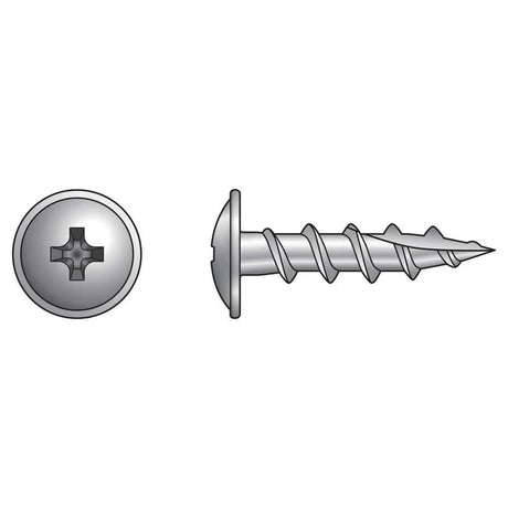 Simpson Strong-Tie S08C075KQM (#8 x 3/4", #2) Wire-Lath Modified Truss-Head Screw, Type 305 (1000 Pack)