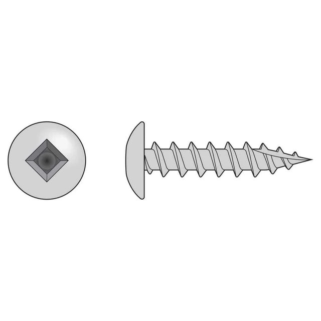 Simpson Strong-Tie S08C125TSC (#8 x 1-1/4" #2) Square Drive) Truss-Head Screw, Type 305 (100 Pack)