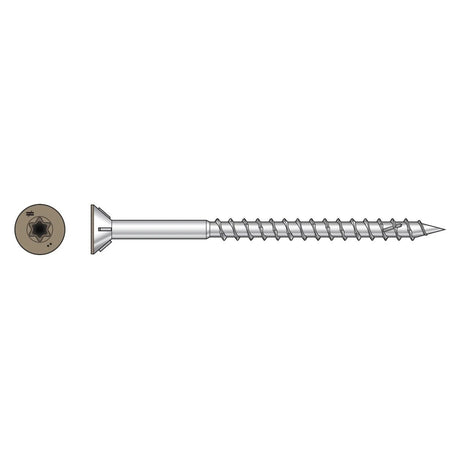 Simpson Strong-Tie S10300WPBBR05 Deck-Drive (#10 x 3") T-25 DWP Wood SS Screw, Flat Head, Type 305, Brown 05 (1750 Pack)
