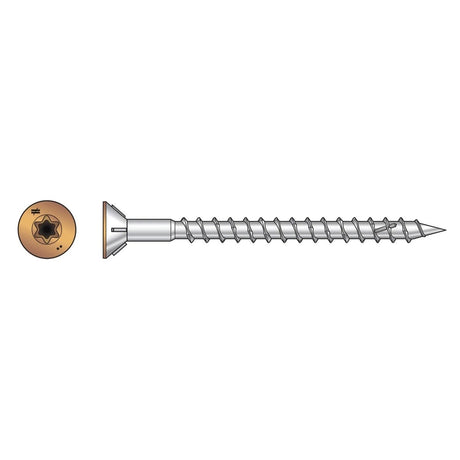 Simpson Strong-Tie S10300WPBTN01 Deck-Drive DWP Wood SS Screw (#10 x 3") T-25 Flat Head Type 305 Tan (1750 Pack)