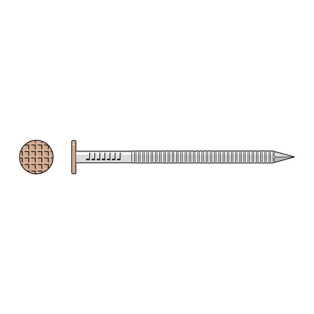 Simpson Strong-Tie S8SNDT5 (2-1/2" x 0.092") 14Ga Stainless Steel Painted Siding Nail - Tan (5 lb. Tub)