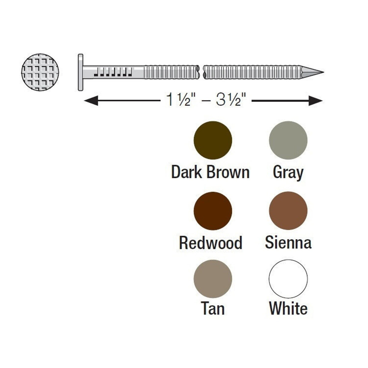 Simpson Strong-Tie S8SNDTB (2-1/2" x .092") 14Ga Stainless Steel Painted Siding Nail - Tan (25 lb.) - 2