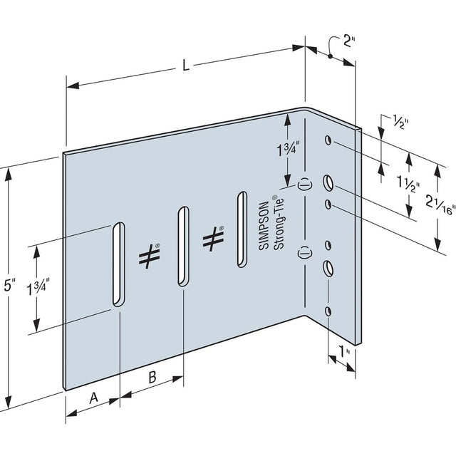 Simpson Strong-Tie SC62-5/97-KT25 (97 mil x 6") 12ga Bypass Framing Slide-Clip Connecto (25 Pack)