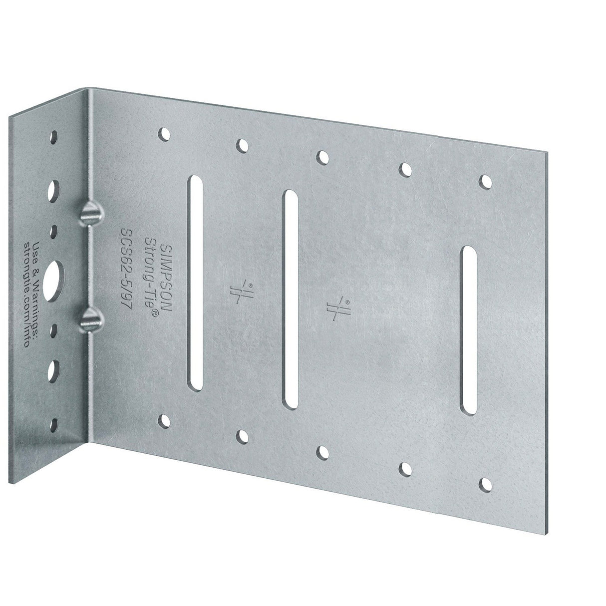 Simpson SCS62-5/118-KT25 Strong-Tie Seismic Bypass Framing Slide Clip Kit with Screws - 10 Gauge, G90 Galvanized, 2x6x5 (25 Pack)