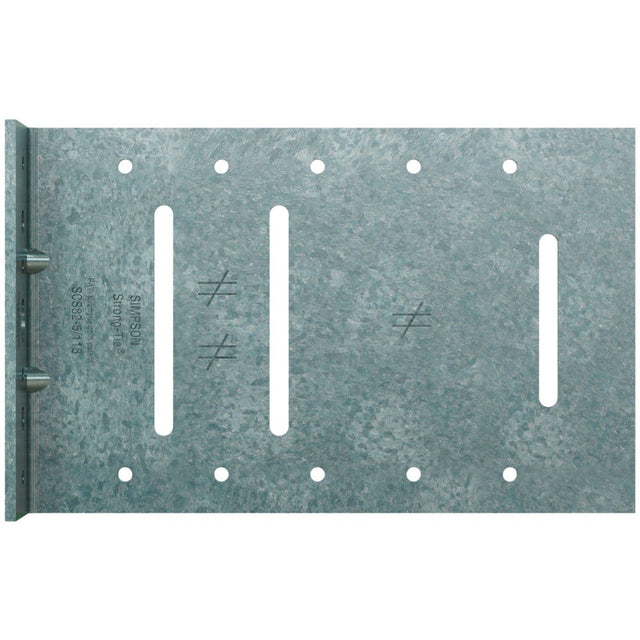 Simpson SCS82-5/118-KT25 Strong-Tie Seismic Bypass Framing Slide Clip with Screws 10-Gauge 8" x 5" (25 Pack) - Vertical Deflection Connector for Seismic Applications