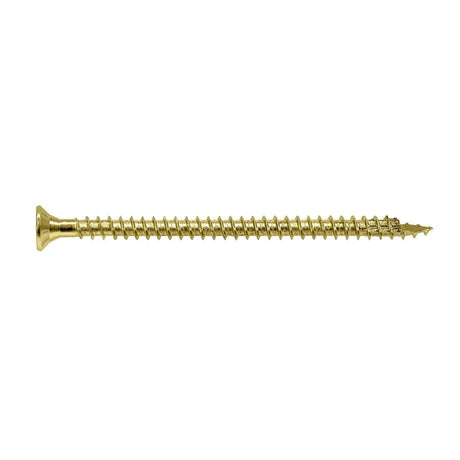 Simpson Strong-Tie SDCF22512-R50 Strong-Drive (0.590" x 5-1/2") T40 Yellow Zinc Timber-CF Screw, Flat Head w/ Nibs (50 Pack)