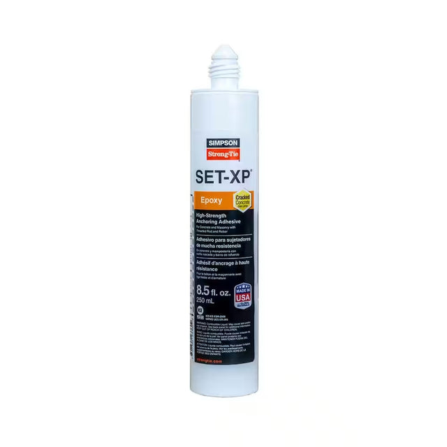 Simpson Strong-Tie SET-XP10 (8.5 oz) High-Strength Epoxy Adhesive Cartridge with Nozzle and Extension