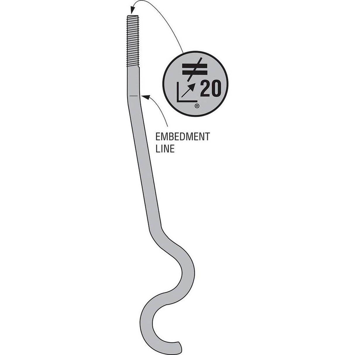 Simpson SSTB20-R Strong-Tie Anchor Bolt for Concrete Applications - 2