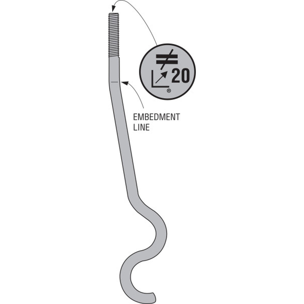 Simpson SSTB20 Strong-Tie Anchor Bolt for Concrete Applications - 2