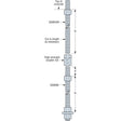Simpson Strong-Tie SSWHSR1X2KT Strong-Wall (3/4" x 24" x 21" le) Steel High-Strength Rod Kit for Shearwalls