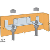 Simpson Strong-Tie SSWTPF12 Strong-Wall Steel Panel Anchor Bolt Template for 12" Wall - (SSW12) - 2