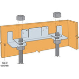 Simpson Strong-Tie SSWTPF24 Strong-Wall Steel Panel Anchor Bolt Template for 24" Wall - (SSW24) - 2