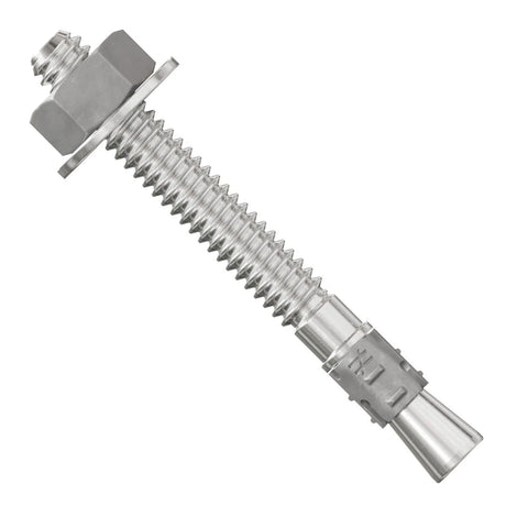 Simpson Strong-Tie STB2-25214S4F100 Strong Bolt (1/4" x 2-1/4") Stainless Steel 2 Wedge Anchor - Fully Assembled (100 Pack)