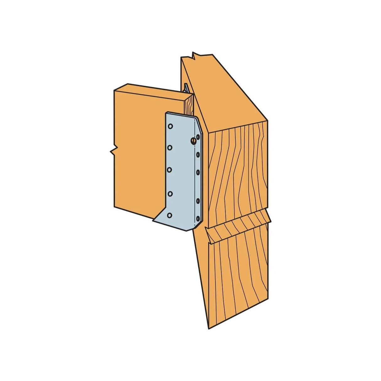 Simpson Strong-Tie SUL210-2Z (Double 2" x 10") ZMAX Left-Skewed U-Shaped Hanger - 4