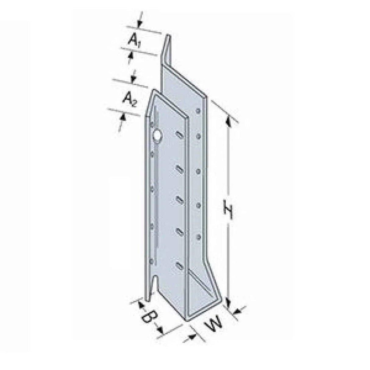 Simpson Strong-Tie SUL26 (2" x 6") Galvanized Left-Skewed U-Shaped Hanger - 2