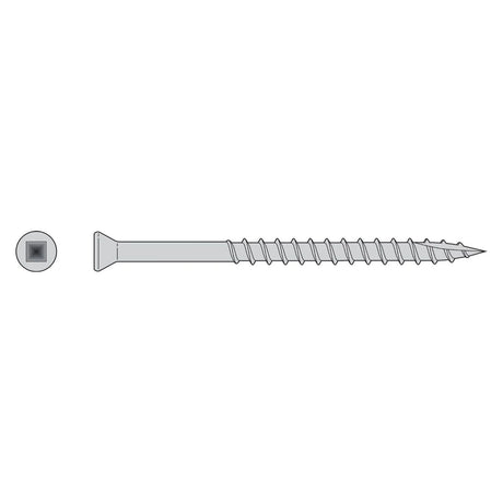 Simpson Strong-Tie T07162FB5 (#7 x 1-5/8") #1 Square Trim-Head Screw - Type 316 (5 lb Package)