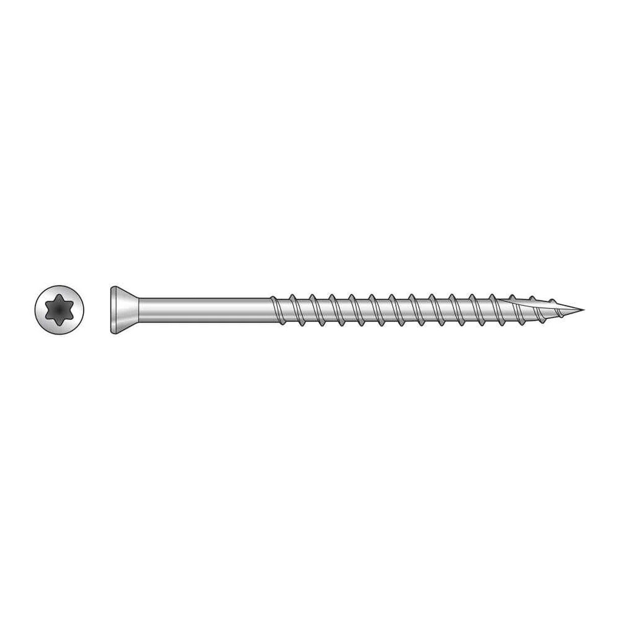 Simpson Strong-Tie T07225FTB (#7 x 2-1/4") 6-Lobe Drive Stainless Steel Trim-Head Screw (3000 Pack)