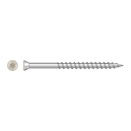Simpson Strong-Tie T07225FTPGR03 (#7 x 2-1/4") 6-Lobe Drive Stainless Steel Trim-Head Screw, Gray 03 (350 Pack)