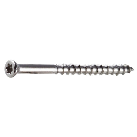 Simpson Strong-Tie T07225WP1 Deck-Drive (#7 x 2-1/4") T-15 DWP Wood SS Screw, Trim Head, Type 316 (1 lb.)