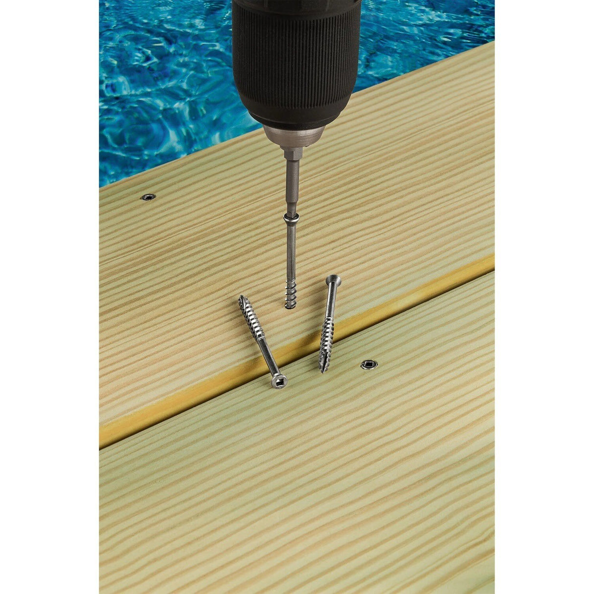 Simpson Strong-Tie T07300FBB (#7 x 3") Square Drive Stainless Steel Trim-Head Screw (2000 Pack) - 2