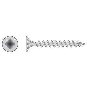 Simpson Strong-Tie T08C225WQM (#8 x 2-1/4") Fiber-Cement Screw, #2 Square Wafer-Head, Type 316 (1000 Pack)