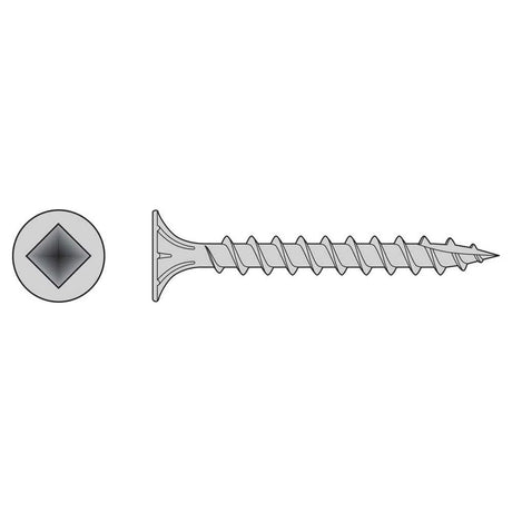 Simpson Strong-Tie T08C225WQM (#8 x 2-1/4") Fiber-Cement Screw, #2 Square Wafer-Head, Type 316 (1000 Pack)