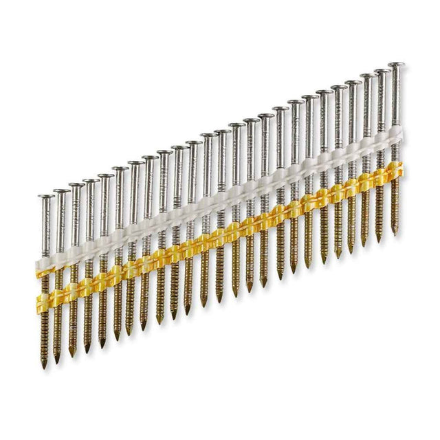 Simpson Strong-Tie T10A350CNB (3-1/2" x 0.131") 20-22 Degree Plastic Strip Full Round Head Ring-Shank Nails - 316 Stainless Steel (4000 Pack)