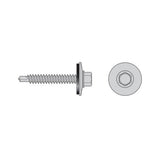 Simpson Strong-Tie T12150XOC Self-Drilling Hex-Washer-Head Screw with EPDM Sealing Washer (100 Pack)