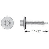 Simpson Strong-Tie T12150XOC Self-Drilling Hex-Washer-Head Screw with EPDM Sealing Washer (100 Pack) - 2