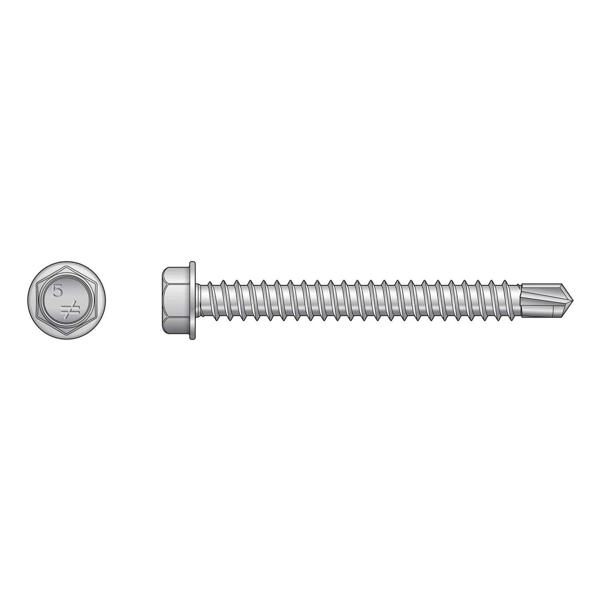 Simpson Strong-Tie T12200HDUC (#12 x 2") Self-Drilling Hex-Washer Head SS Screw - Type 316 (100 Pack)