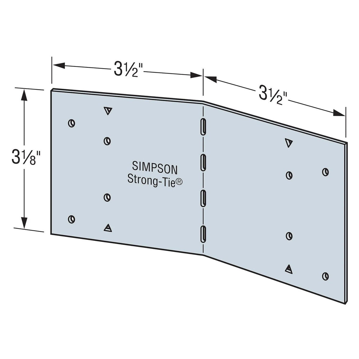 Simpson Strong-Tie TJC37 (3-1/8" x 7") Adjustable Jack Truss Connector - G90 Galvanized - 2