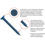 Simpson Strong-Tie TNTBL25134H Titen Turbo(1/4" x 1-3/4") Hex-Head Concrete and Masonry Screw, Black (100 Pack) - 2