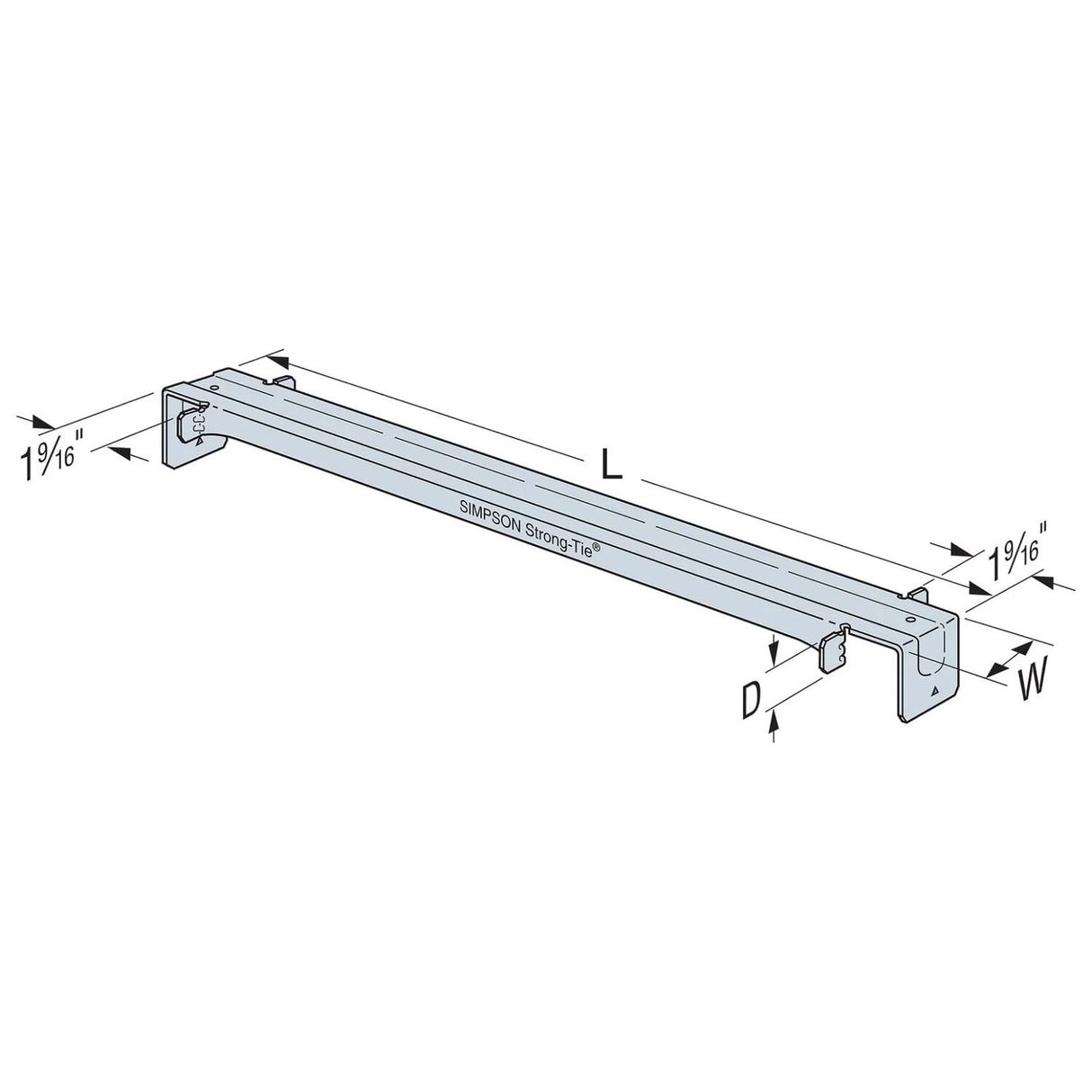 Simpson Strong-Tie TSBR2-16 (17-1/2") Truss Spacer-Restraint - Galvanized - 2