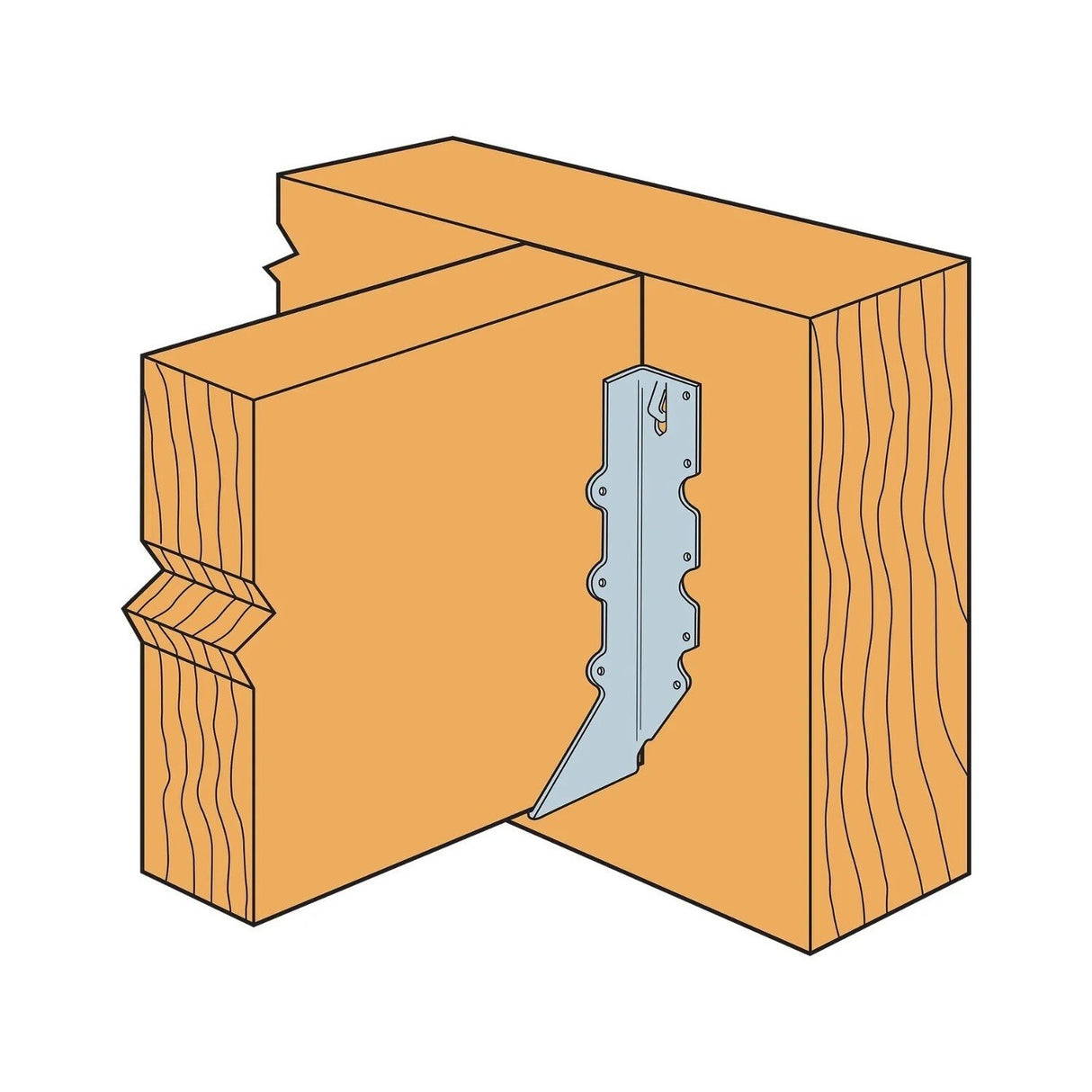 Simpson Strong-Tie U24 (3-1/8") 16Ga U Face-Mount Joist Hanger - G90 Galvanized (2x4) - 2