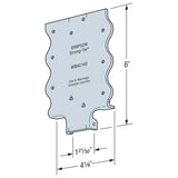 Simpson Strong-Tie WBAC162-R50 (1-1/4" to 1-5/8") Wood Backing Steel Connector (50 Pack) - 2
