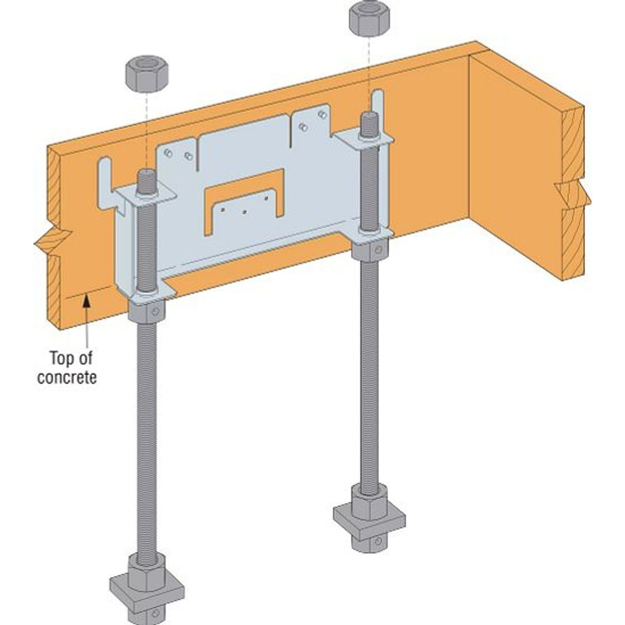 Simpson WSWH-RTELPF12 Strong-Wall Extended-Leg Panel-Form Anchor Bolt Template for 12" Shearwall