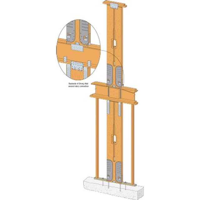 Simpson WSWH-TSS12KT Strong-Wall Two-Story Stacked Connection Kit for 12" High-Strength Wood Shearwall