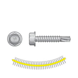 Simpson Strong-Tie X1S1016 Strong-Drive (#10 1") Collated Self-Drilling X Metal Screw - Clear Zinc (1500 Pack) - 2
