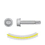 Simpson Strong-Tie X1S1214 Strong-Drive (#12 1") Collated Self-Drilling X Metal Screw - Clear Zinc (1500 Pack) - 2