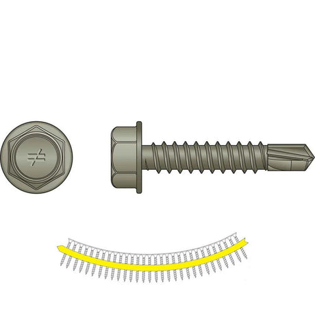 Simpson XQ1S1214 Quik Drive Self-Drilling X Metal Screw with Quik Guard Coating (1500 Pack)