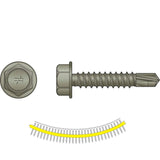 Simpson Strong-Tie XQ1S1214 Strong-Drive (#12 1") Collated Self-Drilling X Metal Screw - Quik Guard (1500 Pack)