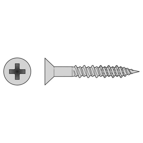 Simpson Strong-Tie T06J075FXM (#6 x 3/4") Flat Head Stainless Steel Marine Screw, #2 Phillips Drive (1000 Pack)