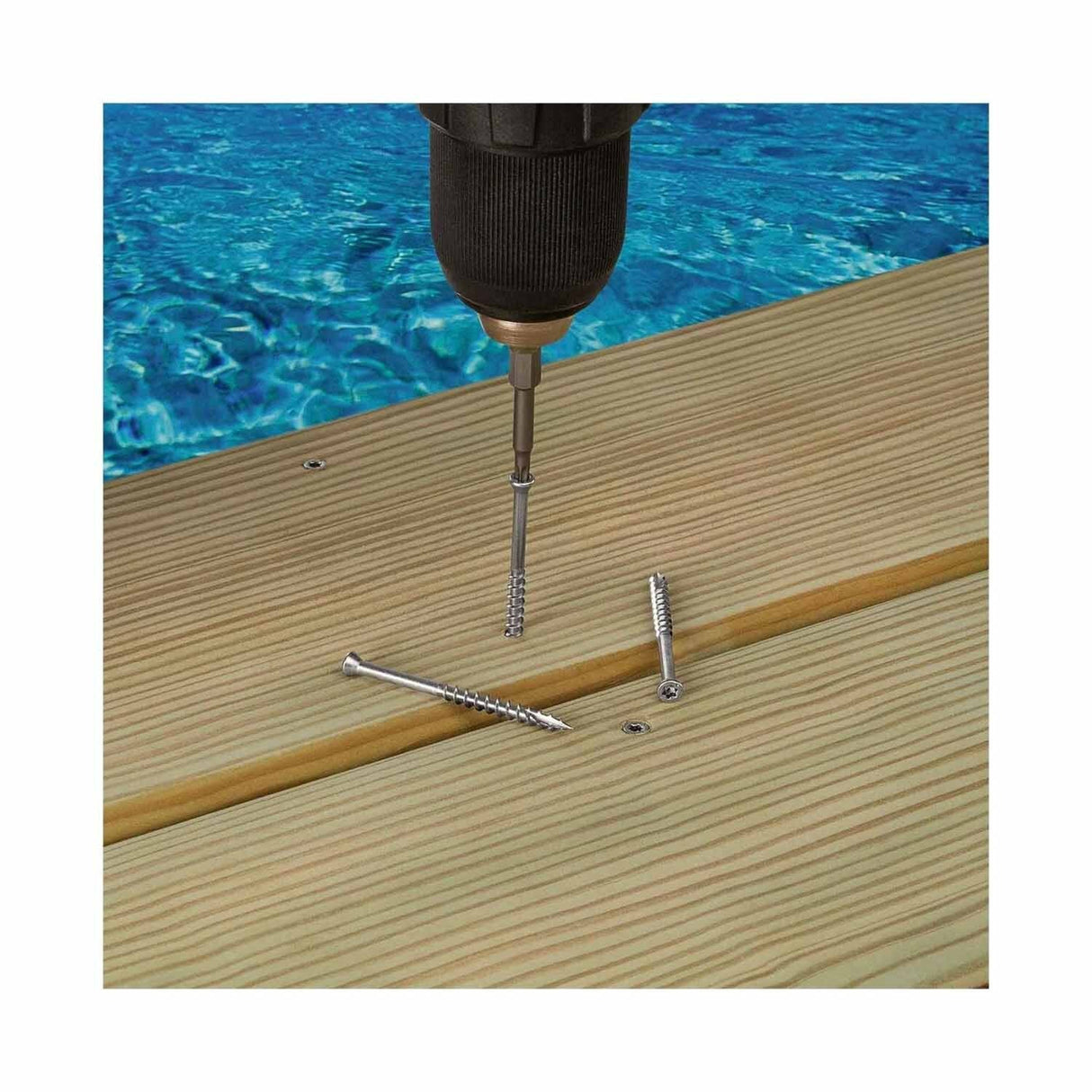 Simpson Strong-Tie T07162FT70TN01 (#7 x 1-5/8") T15 6-Lobe Drive SS Trim-Head Screw, Type 316, Tan 01 (70 Pack) - 8