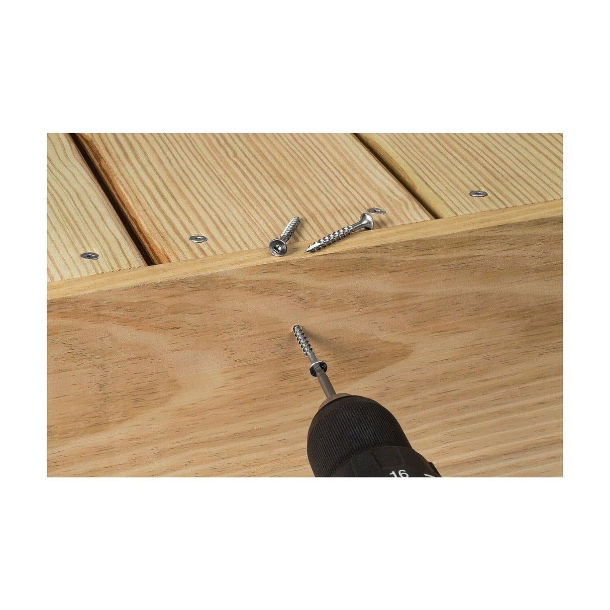 Simpson Strong-Tie T08162DBB (#8 x 1-5/8") Bugle-Head Wood Screw, Square Drive, Type 316 (4000 Pack) - 3