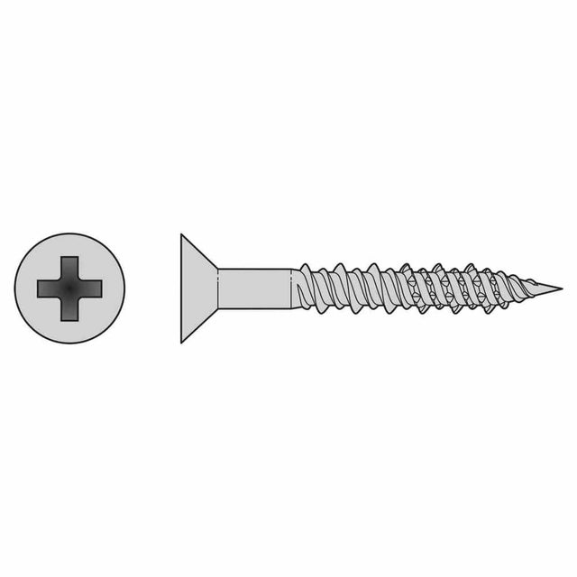 Simpson Strong-Tie T08J100FXC (#8 x 1") Marine Screw, Flat Head #2 Phillips Drive - Type 316 Stainless Steel (100 Pack)